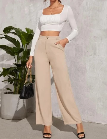 Pantaloni SHEIN, bej, XS