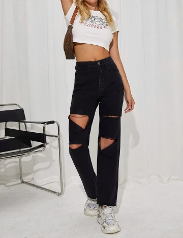 Blugi SHEIN, negru, L Negru