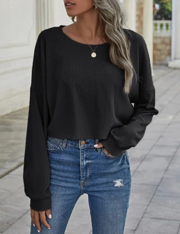 Bluza SHEIN, negru, S