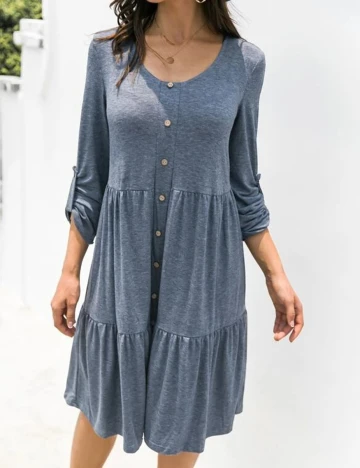 Rochie Medie SHEIN, bleumarin, S Albastru