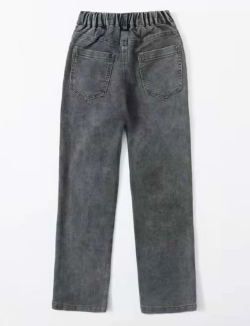 Blugi Shein Kids, gri inchis, 13-14 ANI