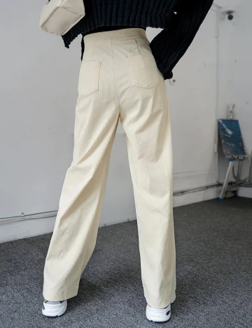 Pantaloni Dazy, crem, S