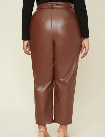 Pantaloni SHEIN CURVE, maro, 3XL