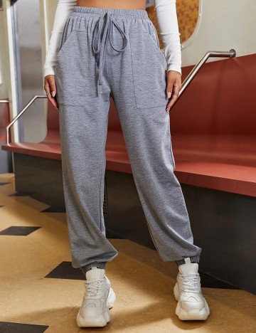 Pantaloni SHEIN, gri, XS