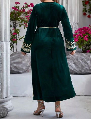 Rochie lunga SHEIN CURVE, verde, 3XL