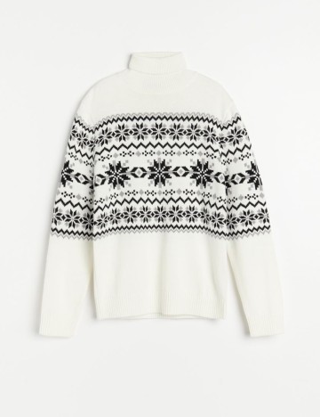 Pulover Reserved, alb, S