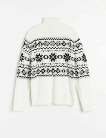 Pulover Reserved, alb, S