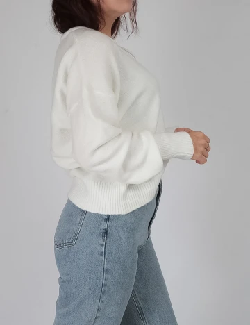 Bluza Reserved, alb, S Alb