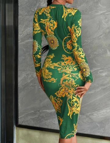 Rochie medie SHEIN, verde, XS