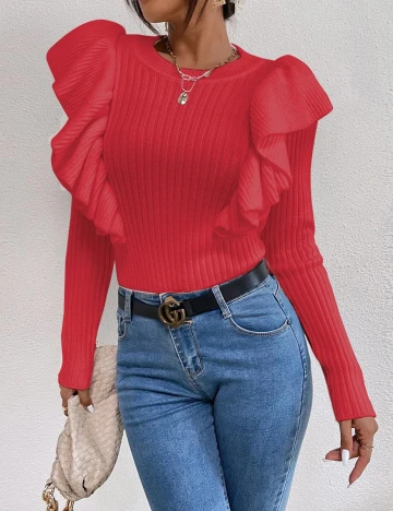 Bluza SHEIN, rosu, S